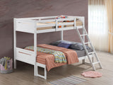 Littleton White Wood Twin Over Full Bunk Bed