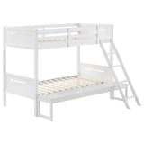 Littleton White Wood Twin Over Full Bunk Bed