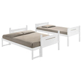 Littleton White Wood Twin Over Full Bunk Bed