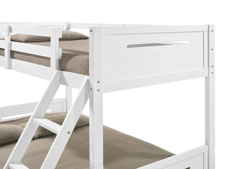 Littleton White Wood Twin Over Full Bunk Bed