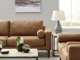 Telora Caramel Sofa And Loveseat