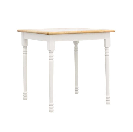 Carlene Square Top Dining Table Natural Brown And White