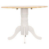 Allison White Round 40-Inch Drop Leaf Extension Dining Table