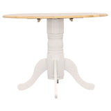 Allison White Round 40-Inch Drop Leaf Extension Dining Table