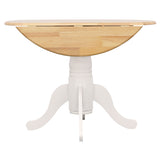 Allison White Round 40-Inch Drop Leaf Extension Dining Table