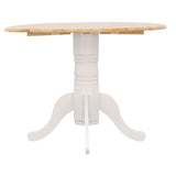 Allison White Round 40-Inch Drop Leaf Extension Dining Table