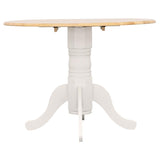 Allison White Round 40-Inch Drop Leaf Extension Dining Table