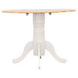 Allison White Round 40-Inch Drop Leaf Extension Dining Table