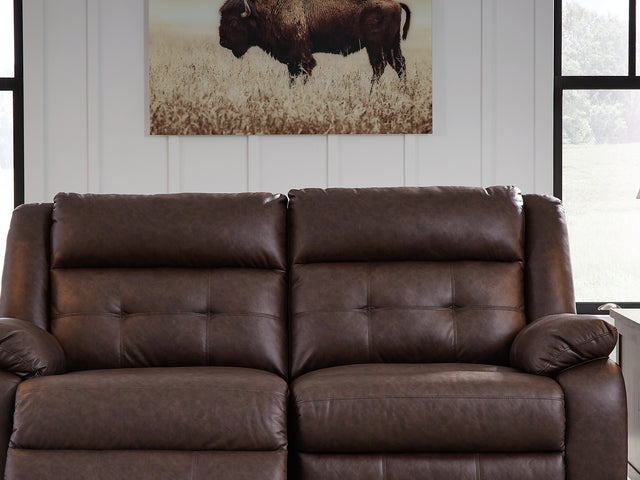 Punch Up Walnut 2-Piece Power Reclining Sectional Loveseat