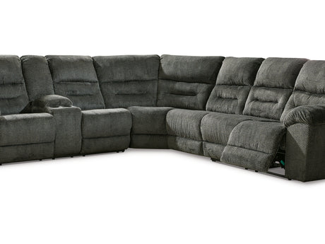 Nettington Smoke 4-Piece Power Reclining Sectional