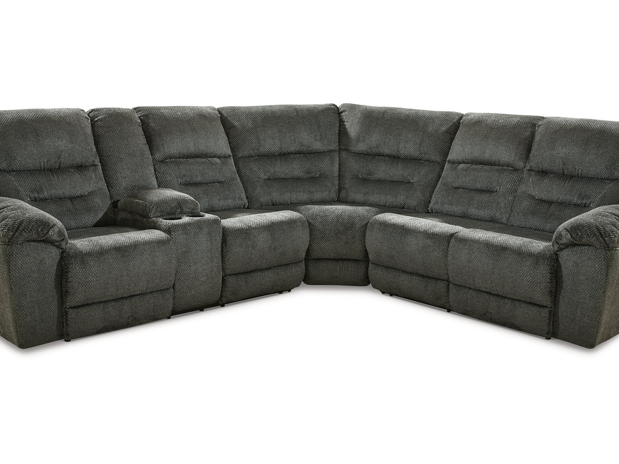 Nettington Smoke 3-Piece Power Reclining Sectional