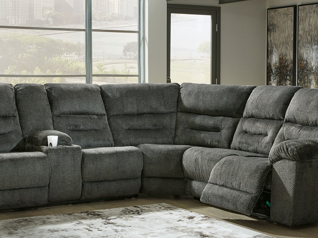 Nettington Smoke 3-Piece Power Reclining Sectional