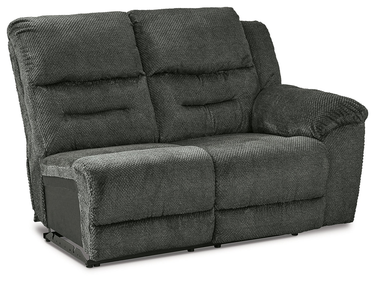 Nettington Smoke Right-Arm Facing Power Reclining Loveseat