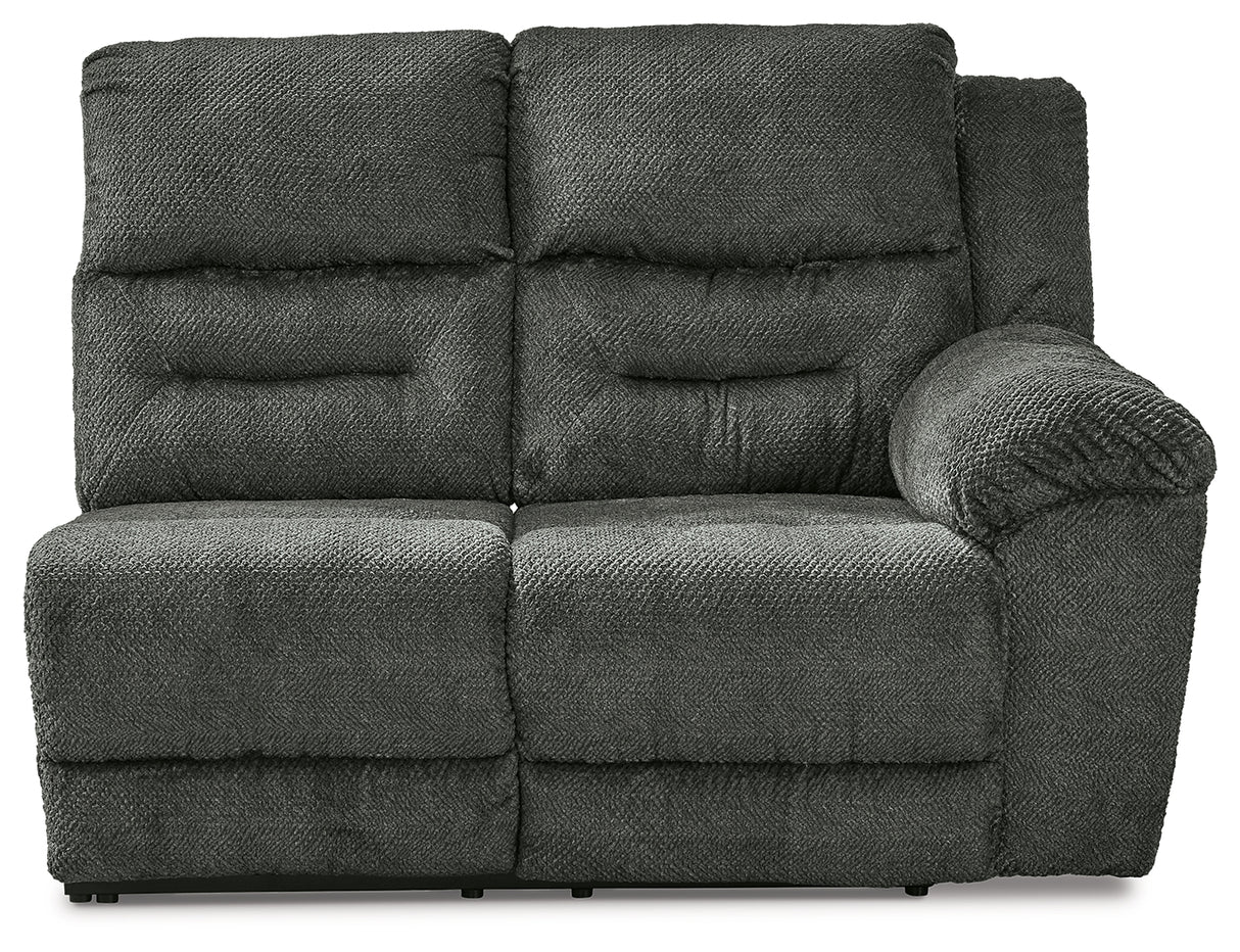 Nettington Smoke Right-Arm Facing Power Reclining Loveseat