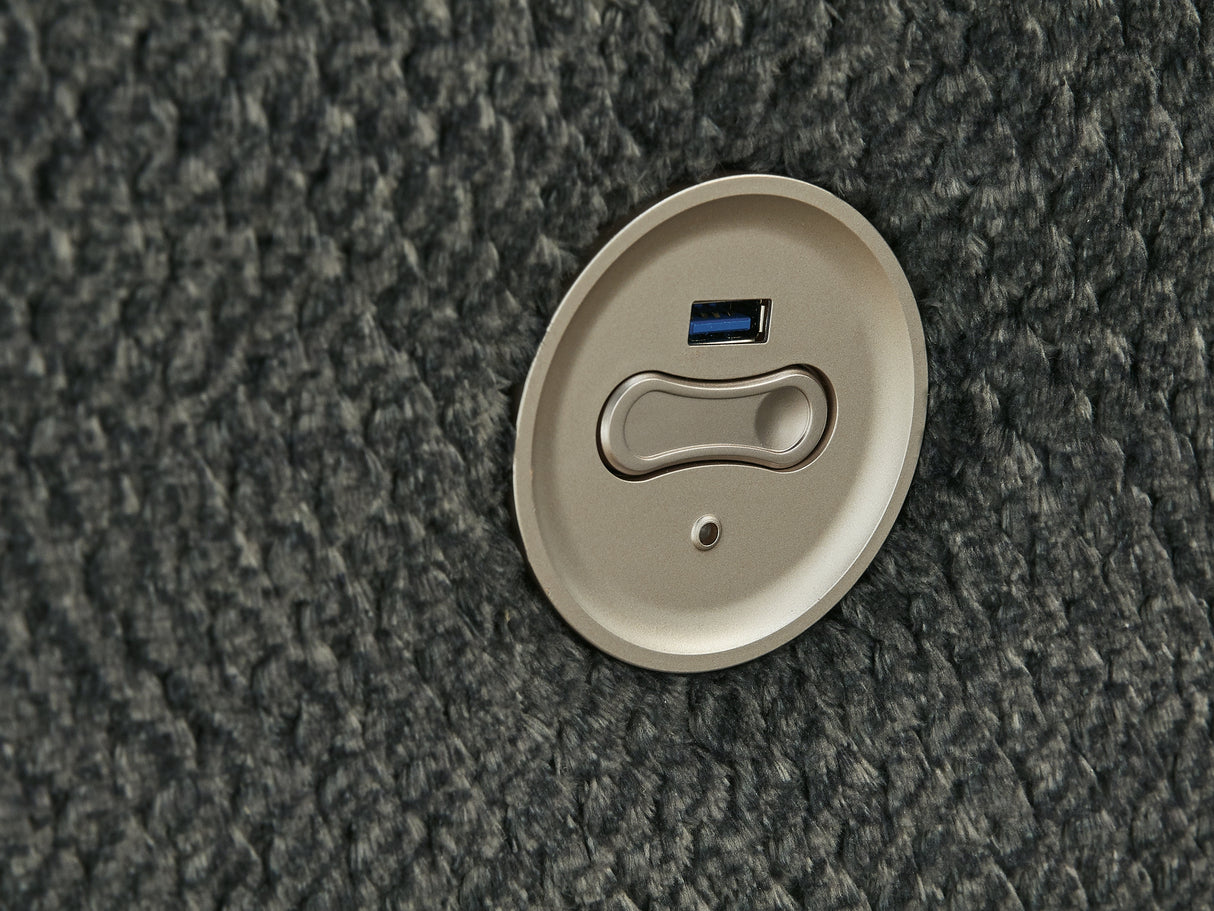 Nettington Smoke 3-Piece Power Reclining Sectional