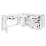 Blanche White 3Pc Corner Desk (Desk+Corner+Credenza)