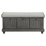 Woodwell Dark Gray Lift Top Storage Bench