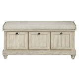 Woodwell Antique White Lift Top Storage Bench