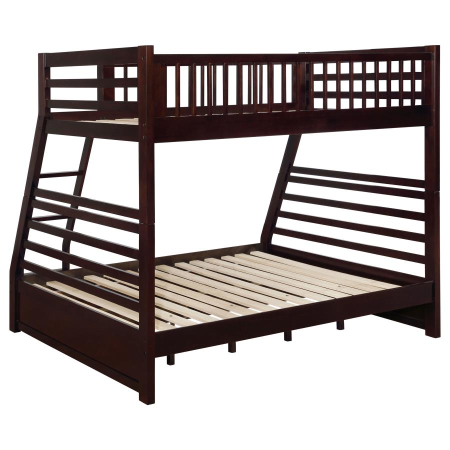 Ashton Twin Over Full 2-Drawer Bunk Bed Cappuccino
