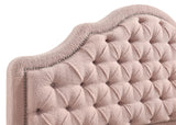 Ashleigh Pink 44-Inch Upholstered Full Storage Platform Bed