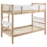 Dakota Wood Twin Over Twin Bunk Bed Natural