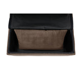 Garrell Brown Velvet Lift Top Storage Bench with Pull-out Bed