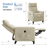 Single electric recliner