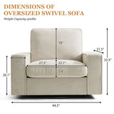 Single swivel sofa