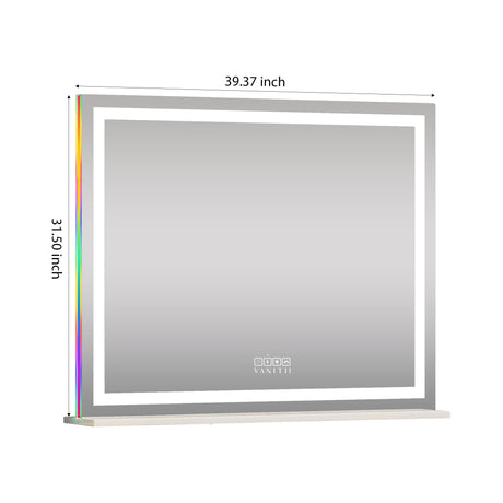 Luxury Hollywood Glow Vanity Mirror with RGB & Bluetooth Speaker