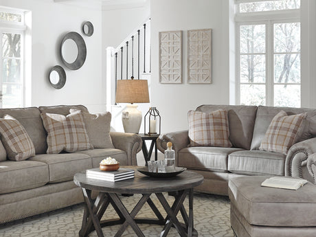 Olsberg Steel Sofa And Loveseat With Chair Ottoman