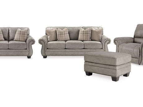 Olsberg Steel Sofa, Loveseat, Recliner, And Ottoman