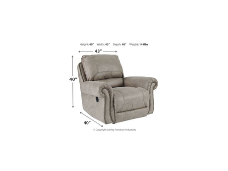 Olsberg Steel Sofa, Loveseat, Recliner, And Ottoman