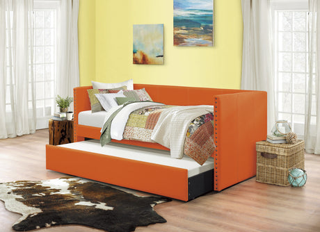 Therese Orange Daybed With Trundle