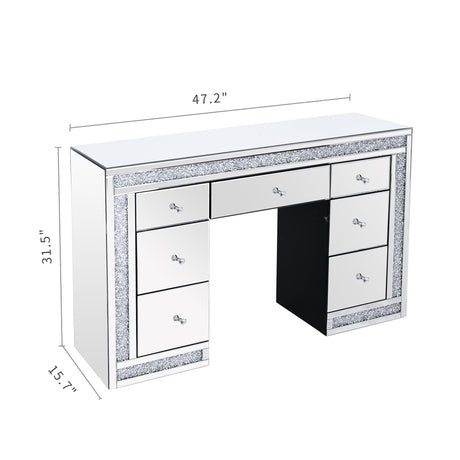 Crushed Diamonds LED Dressing Table