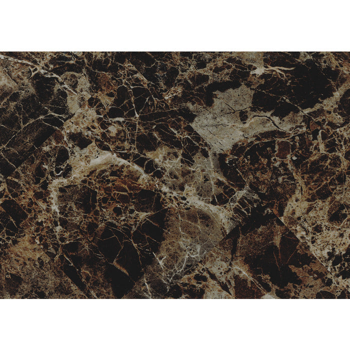 Flannery Black/Brown Faux Marble-Top Dining Table