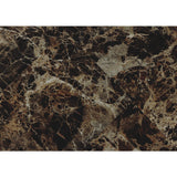 Flannery Black/Brown Faux Marble-Top Dining Table