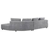 Toscano Grey 134-Inch Upholstered Sectional Sofa