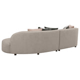 Fayette Greige 2-Piece Upholstered Sectional Sofa