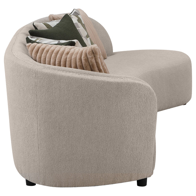 Fayette Greige 2-Piece Upholstered Sectional Sofa