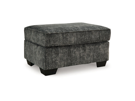 Lonoke Gunmetal Oversized Chair And Ottoman