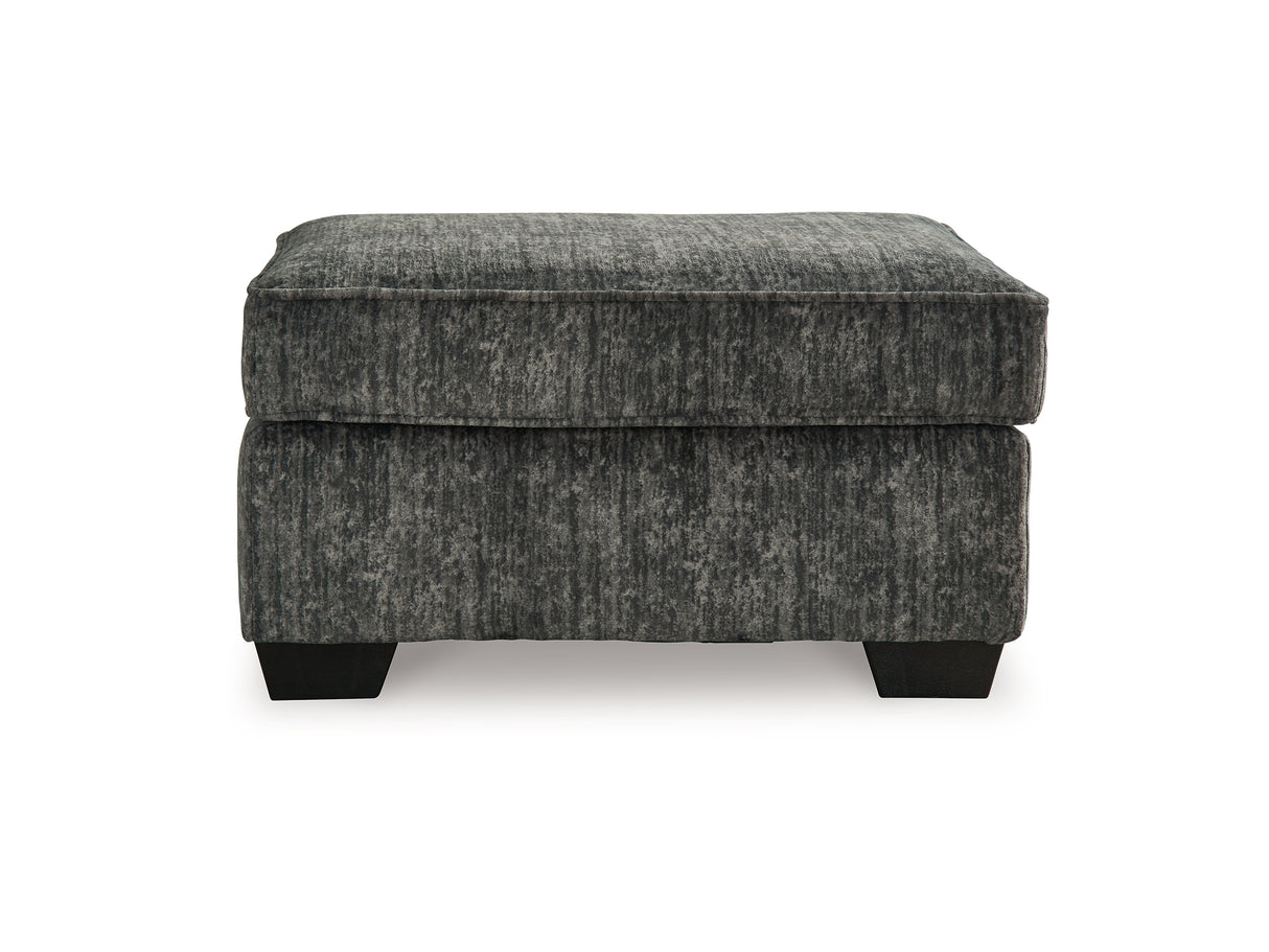 Lonoke Gunmetal Sofa, Loveseat, Oversized Chair And Ottoman