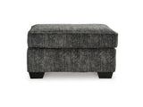 Lonoke Gunmetal Oversized Chair And Ottoman