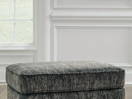 Lonoke Gunmetal Oversized Chair And Ottoman