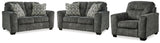 Lonoke Gunmetal 2 Loveseats And Chair