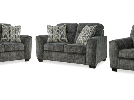 Lonoke Gunmetal 2 Loveseats And Chair