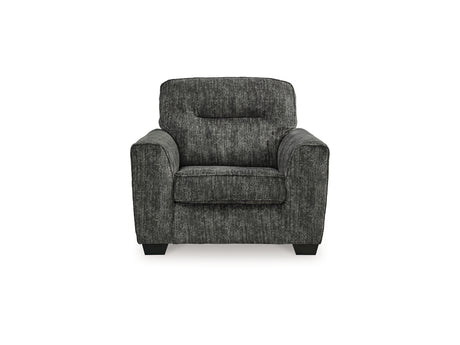 Lonoke Gunmetal Sofa, Loveseat, Oversized Chair And Ottoman