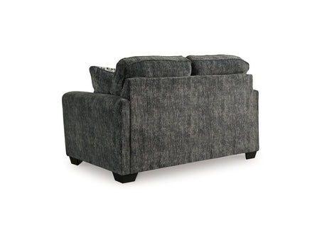 Lonoke Gunmetal Sofa, Loveseat, Oversized Chair And Ottoman