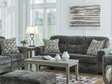 Lonoke Gunmetal Sofa, Loveseat, Oversized Chair And Ottoman