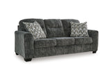 Lonoke Gunmetal Sofa, Loveseat, Oversized Chair And Ottoman