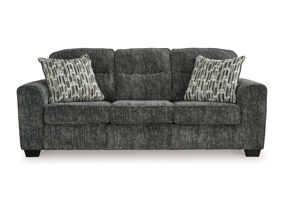 Lonoke Gunmetal Sofa, Loveseat, Oversized Chair And Ottoman